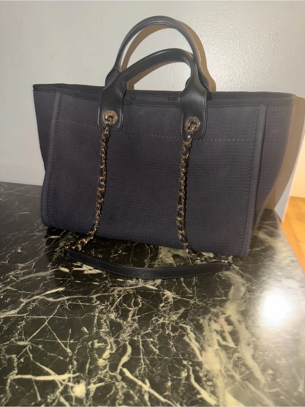 CHANEL Deauville tote small size microchip